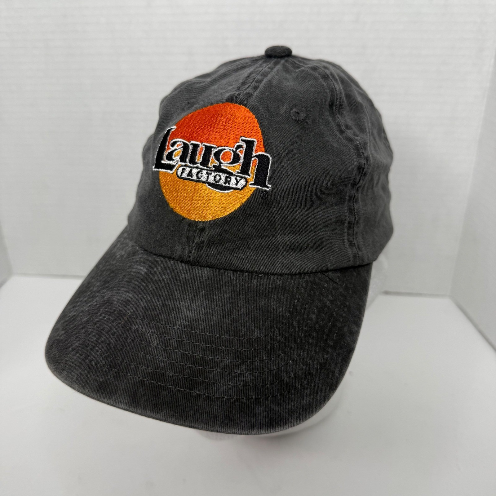 Laugh Factory Hat Mens OSFM Black Washed Comedy Club Cotton Dad Cap Souvenir