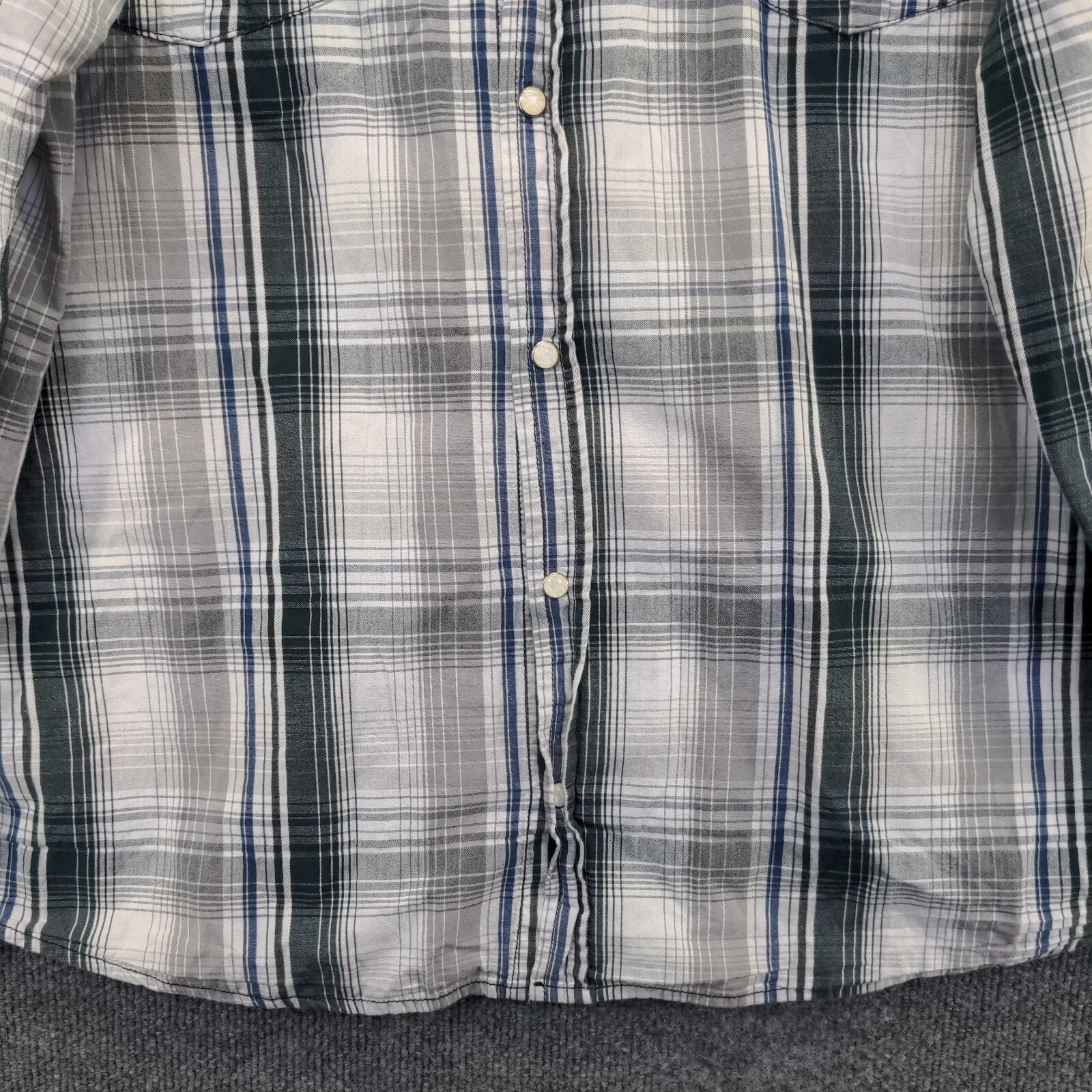 Supply Company USA Men’s Snap Up Shirt XL Long Sleeve Plaid Multicolor Plaid
