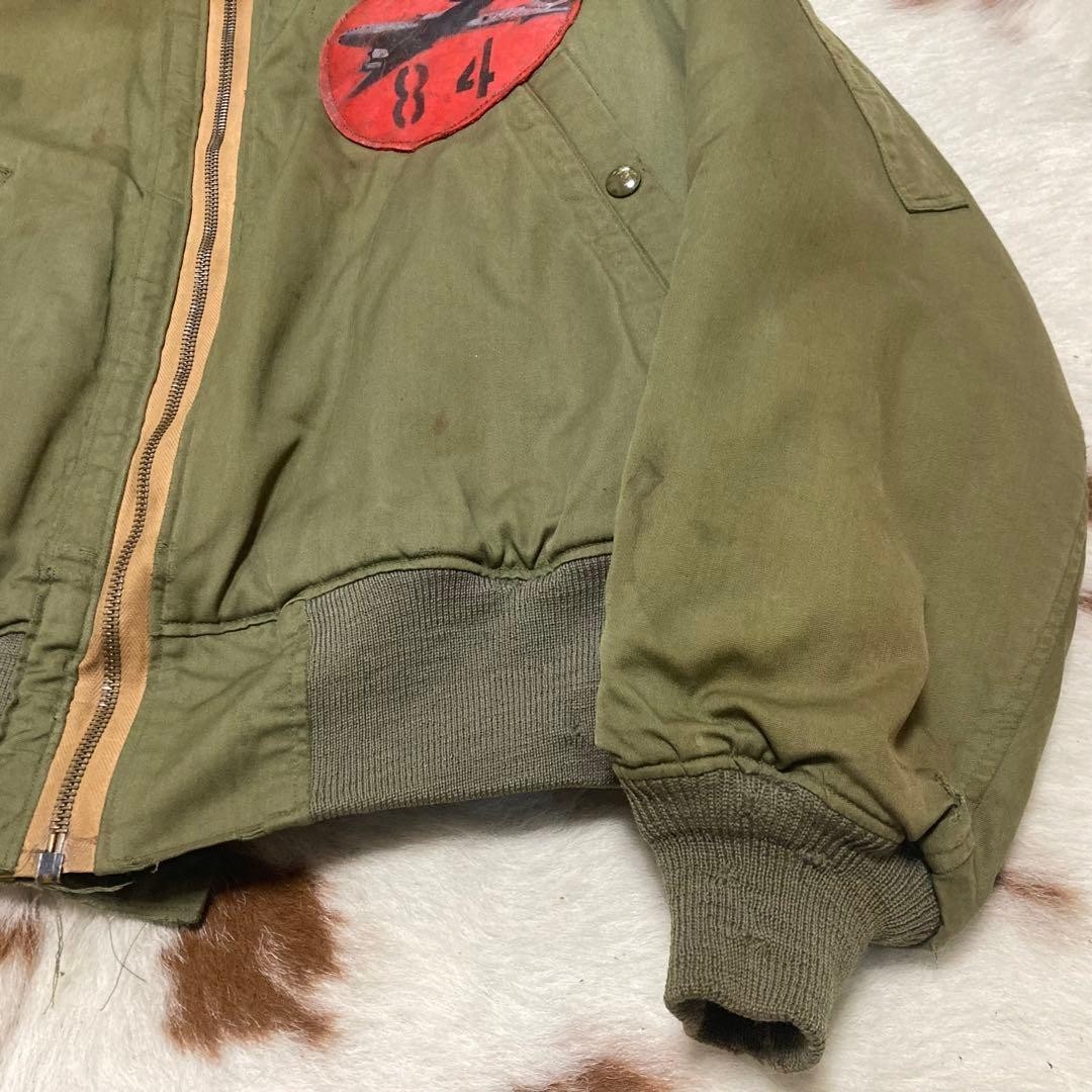 USAAF 40s Vintage B-15 Flight Jacket Hand Paint Military Size 40 Men’s Outer