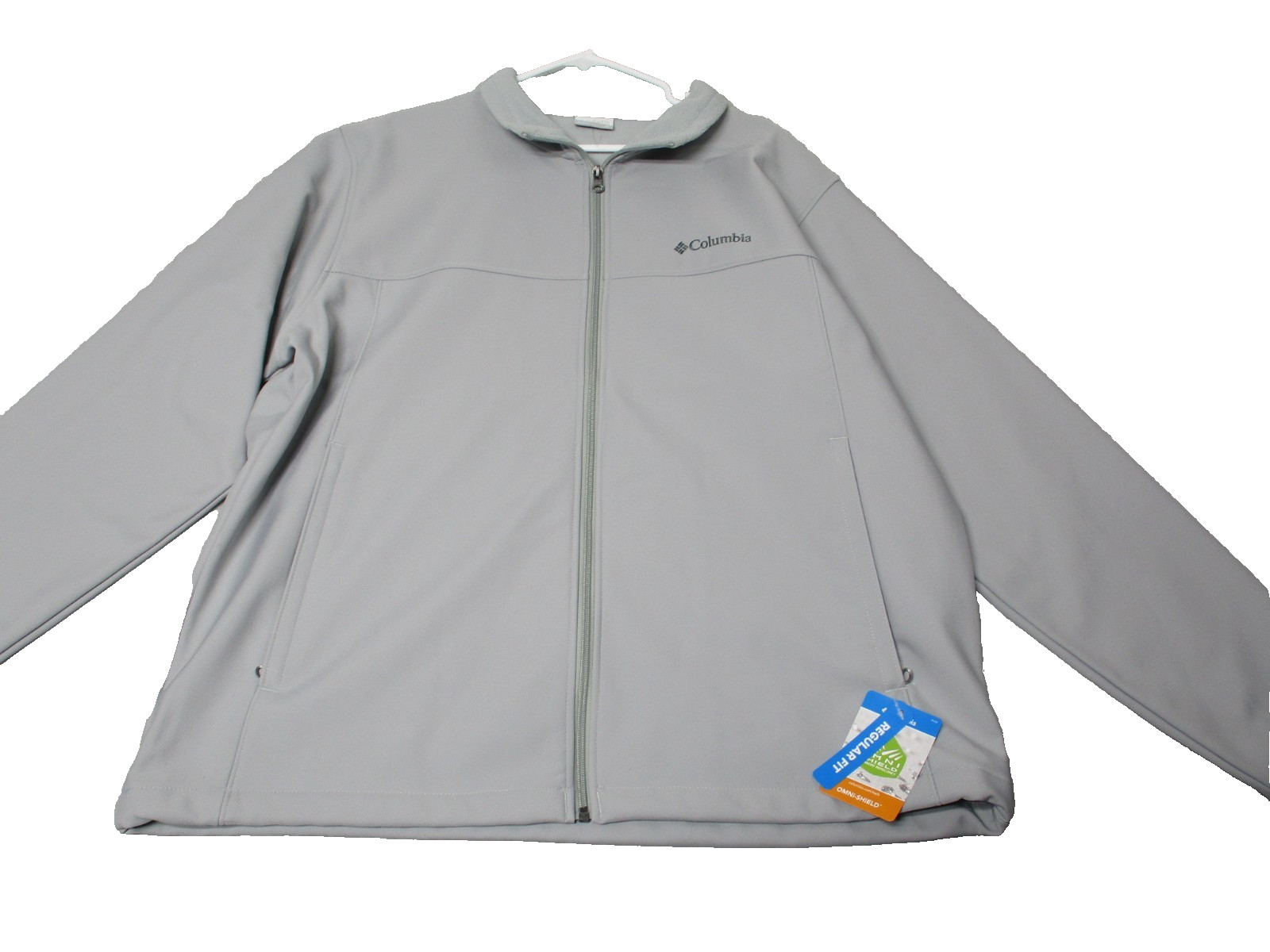 Columbia Bowen Lake II Softshell Jacket Water Repellent Mens Medium Gray