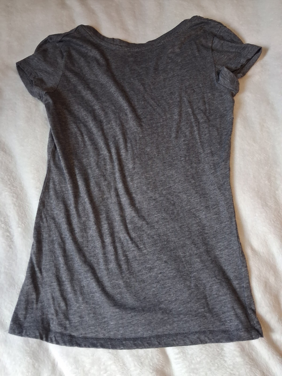 Active Basic Womens Thin Relaxed Fit Gray Tshirt Size Large *fits Like A Medium