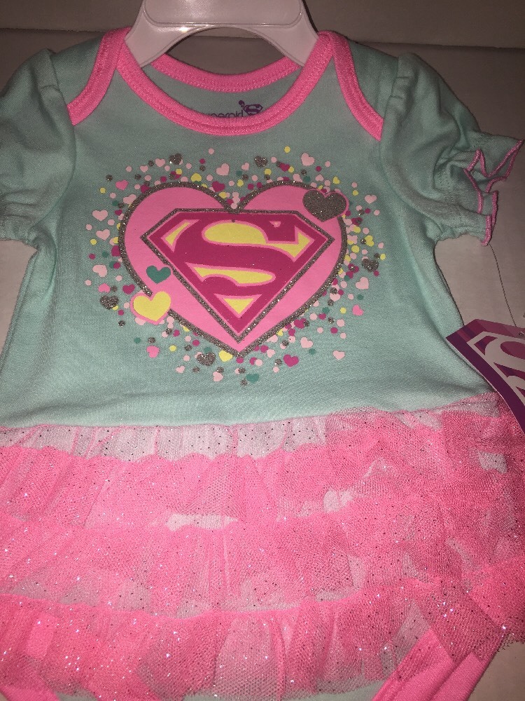 Brand New- DC Comics Supergirl Baby Romper Girls (Size 6-9 Months)