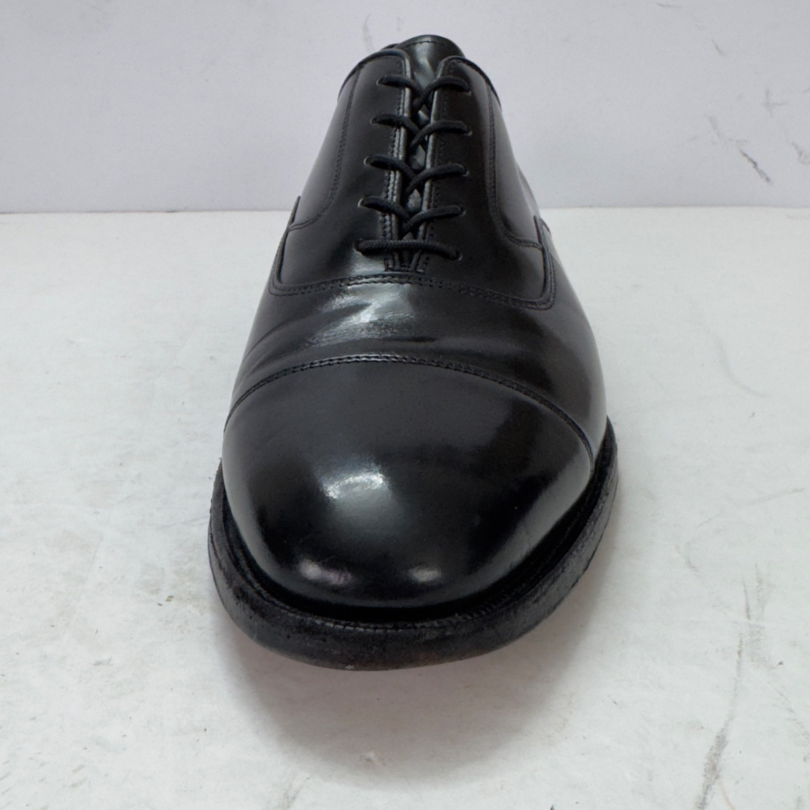 Johnston & Murphy Mens US 8.5 D Black Leather Cap Toe Oxford Dress Shoes 24-9311