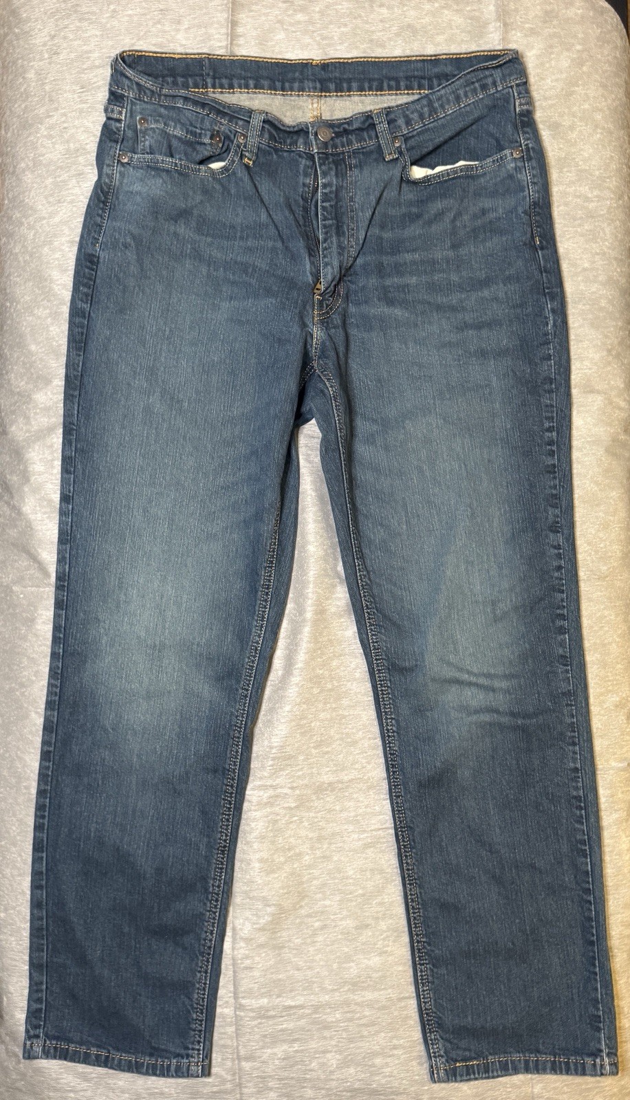 Levi’s Men’s 541 Athletic Fit Tapered Blue Denim Jeans Mid Rise 5-Pocket (P4)