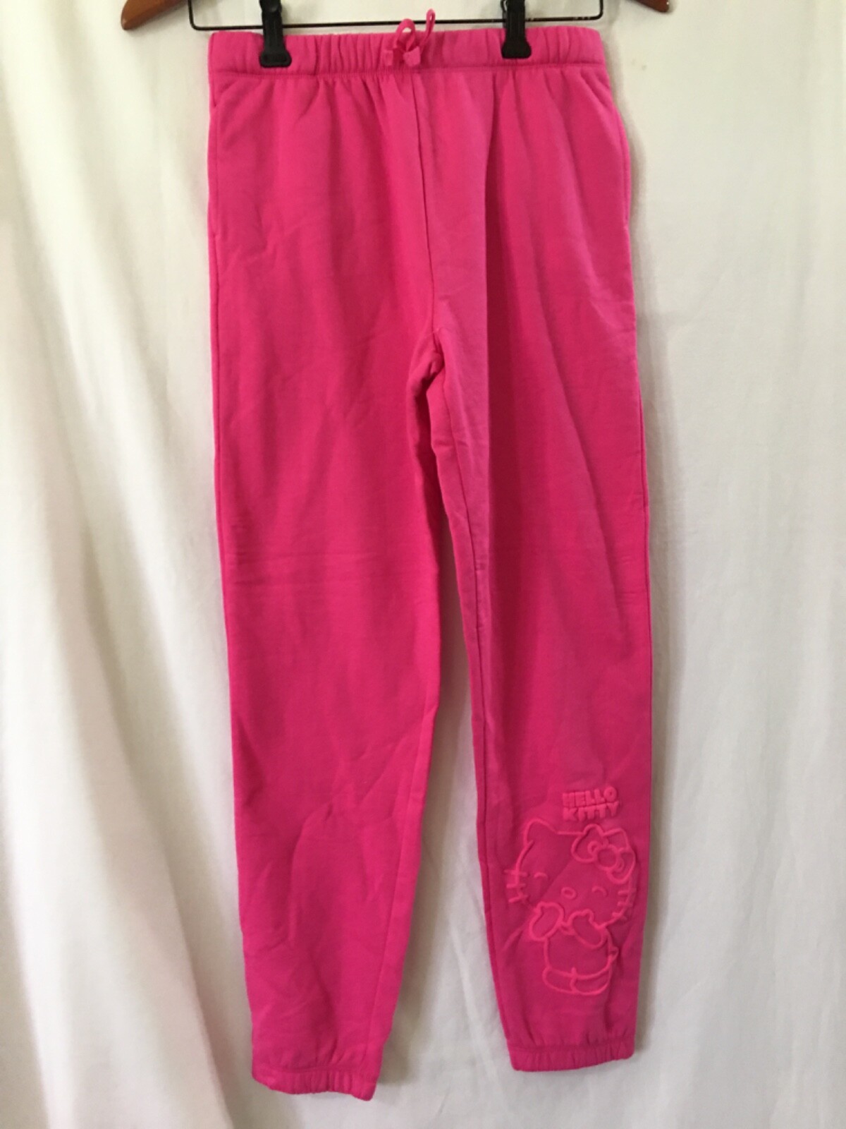 Hello Kitty Girls Sweatpants Pink Joggers Size XL Sanrio New