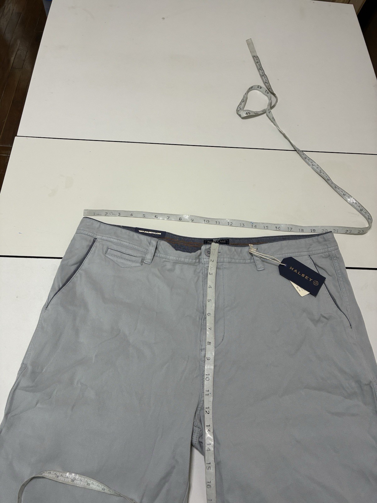 Halsey 44 Sport Shorts 42 Blu Slate Theodore Honey Comb Stretch Chino 10″ Inseam