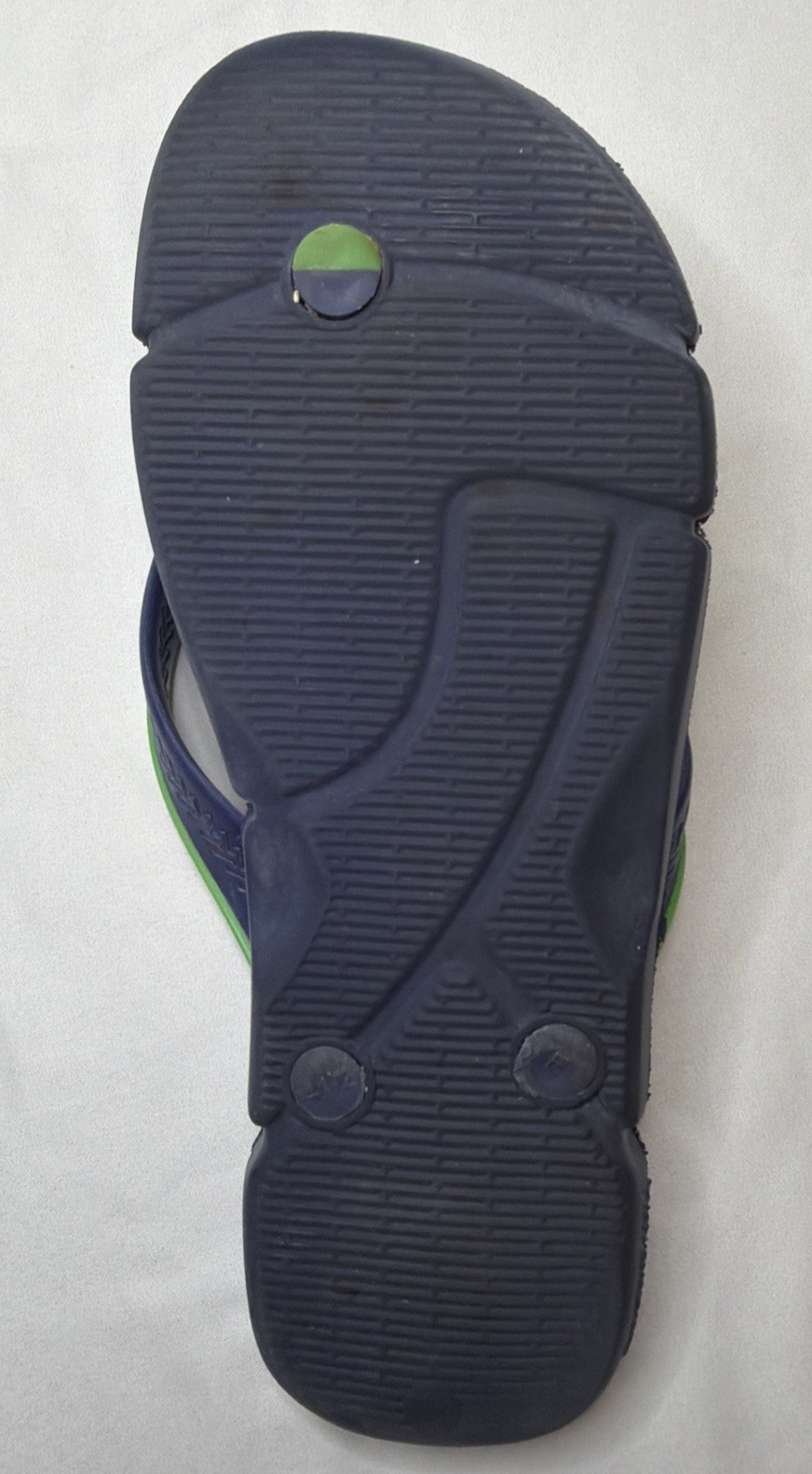 Havaianas Power Flip Flops Mens Size 9 To 10 Navy Blue Green Thong Sandals Beach