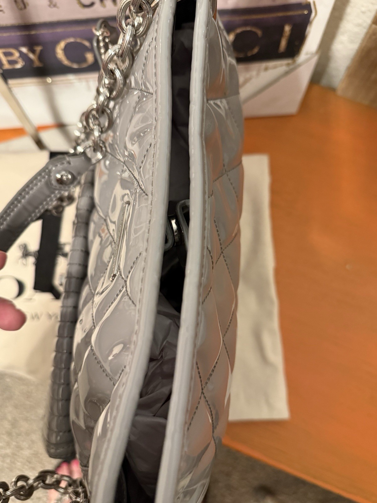 Coach Poppy Liquid Gloss 2 Way Bag with Dustbag