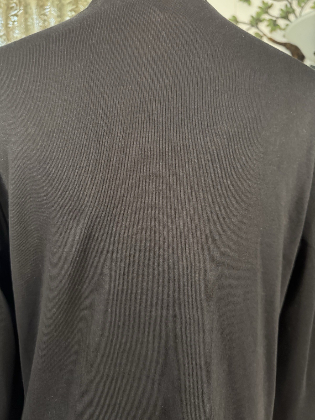 Rafaella Studio Black Knit Shift Dress V-Neck Long Sleeve Knee Length Size S