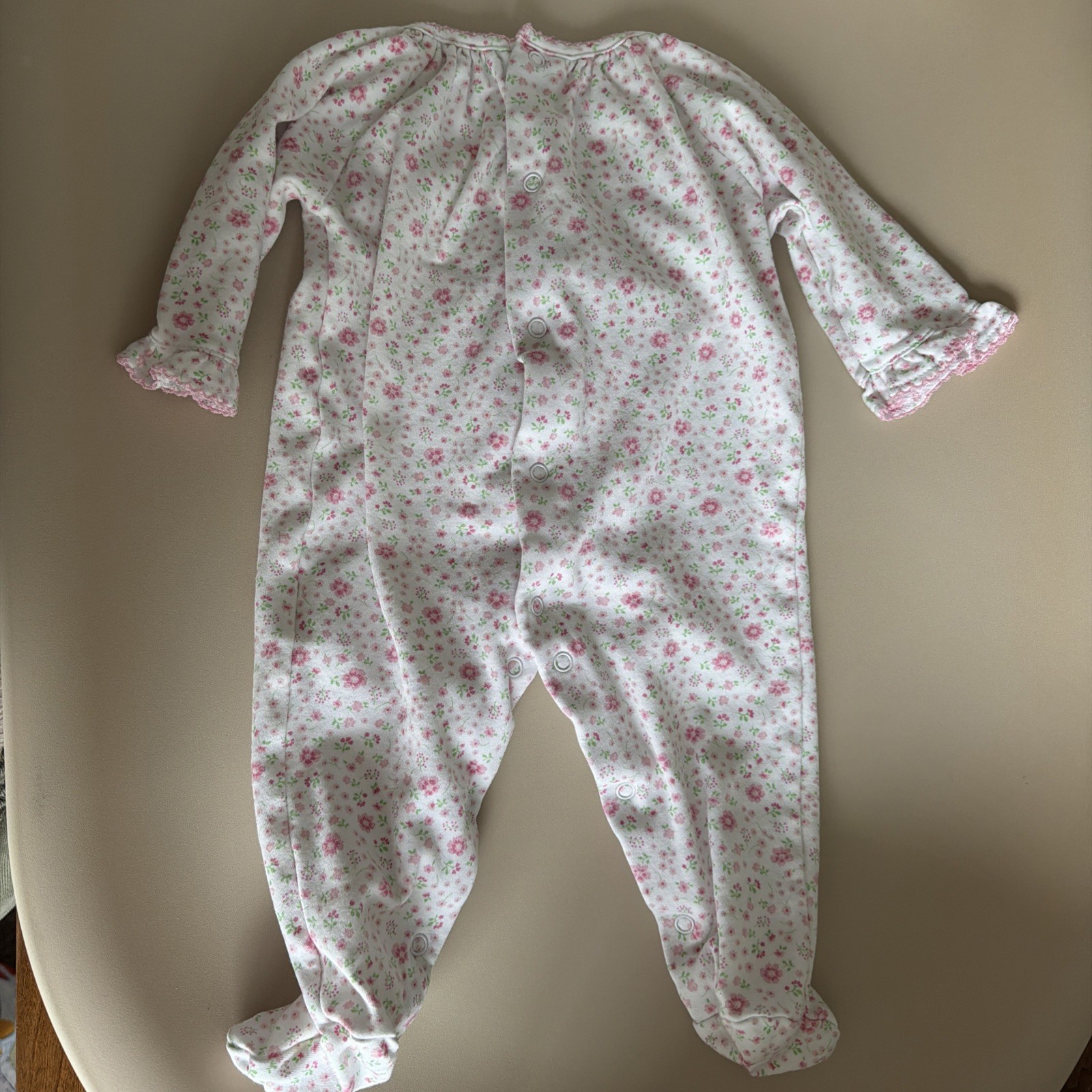 Kissy Kissy 0-3M Footed Floral Pajamas Pima Cotton