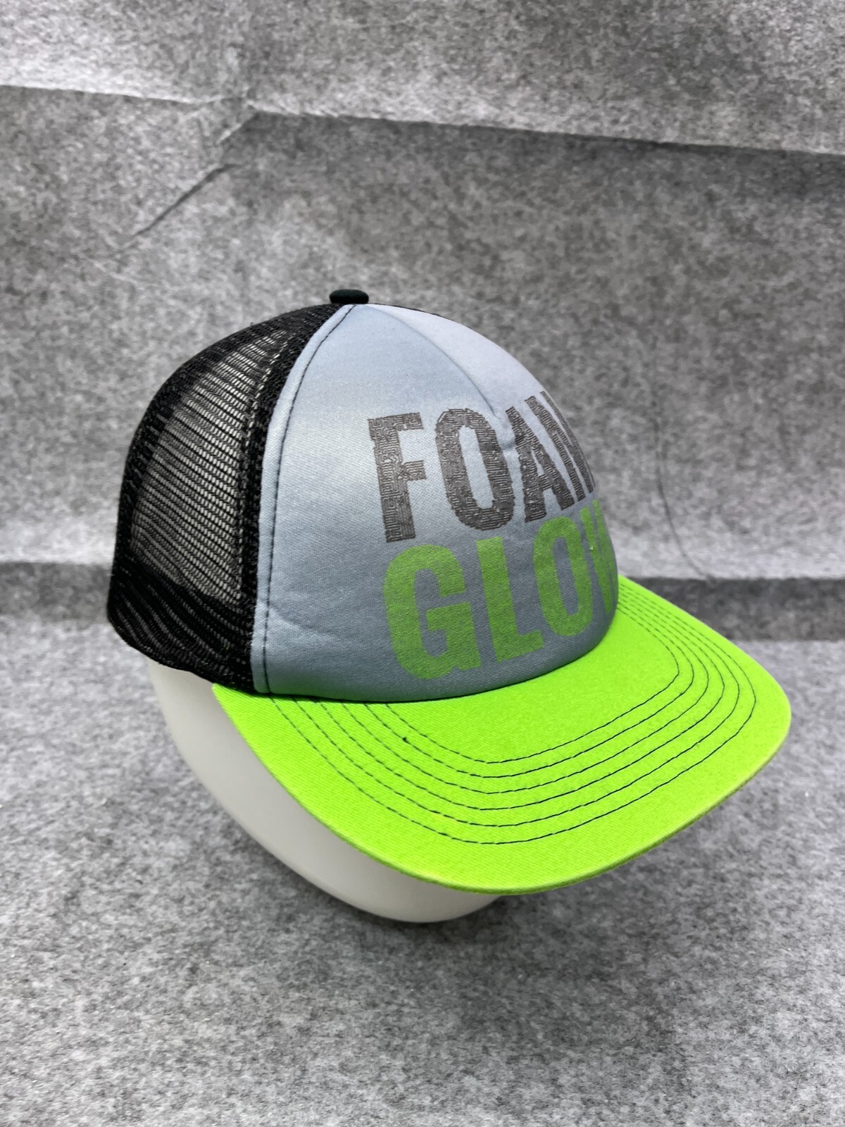 Foam Glow 5K Hat Cap Snap Back Adult One Size Green Polyester Blend Trucker