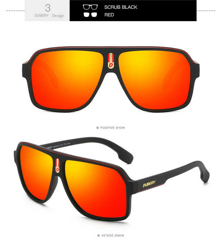 DUBERY Sport Polarized Sunglasses For Men Women Oversize Driving Fishing Glasses