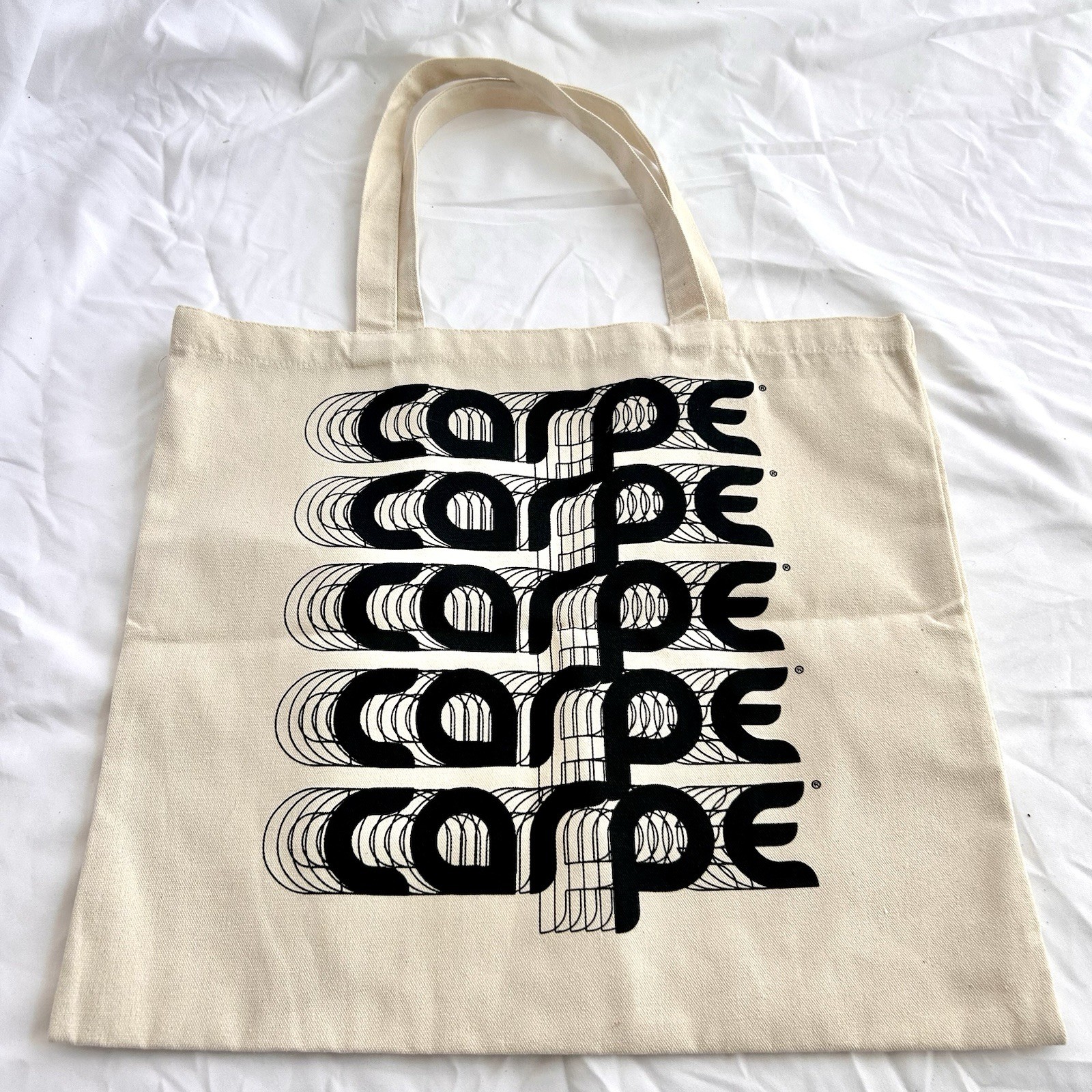 Carpe Unisex Adult’s Retro Durable Canvas Tote Bag CG2 Cream One Size