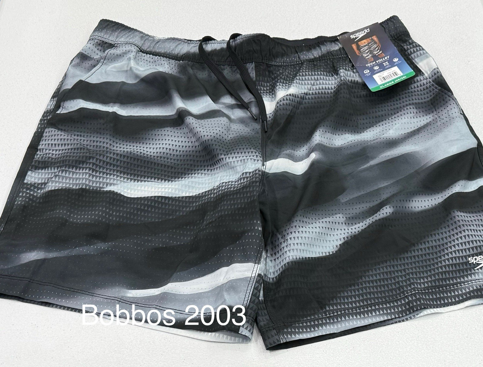 Speedo Men’s Hydro Tech Volley Swim Shorts, Dark Grey, Size XL