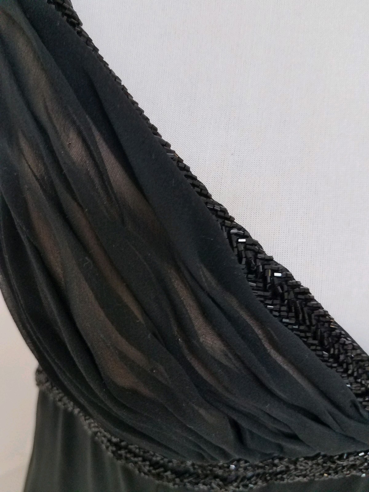 $1785 “Carmen Marc Valvo SIGNATURE” Fish Tail Bow Black Glamour Gown Dress 8 Med