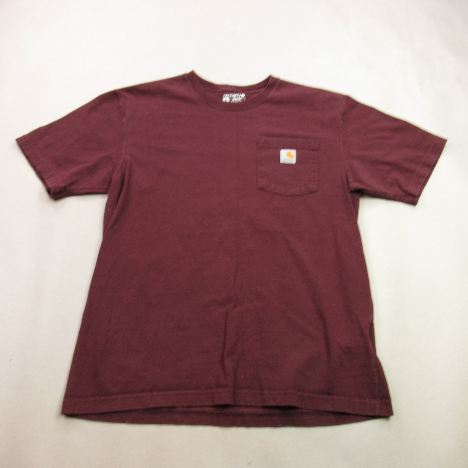 Carhartt Men’s K87 Loose Fit Pocket T-Shirt Medium M Burgundy 100% Cotton