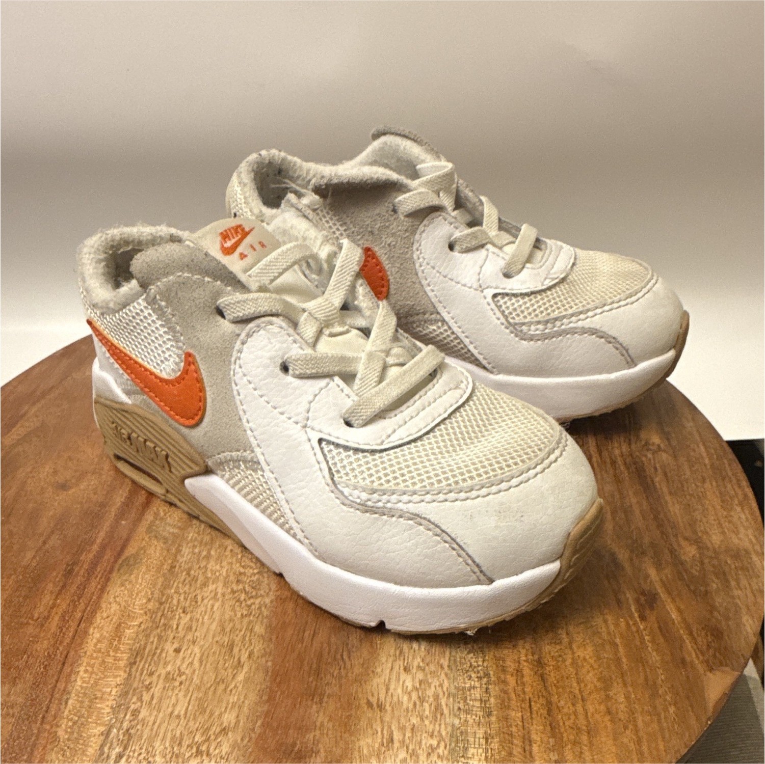 Nike Air Max Unisex Kids Sneakers White/Orange/Beige US 10C CD6893-109