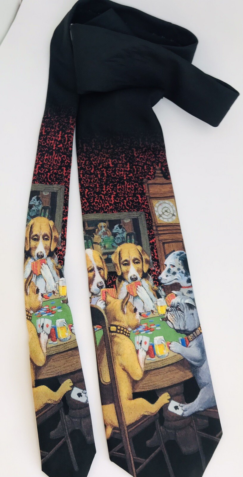 Dogs Playing Poker Cards by Ralph Marlin 59” (Classic 57” – 60”) Men’s Neck Tie