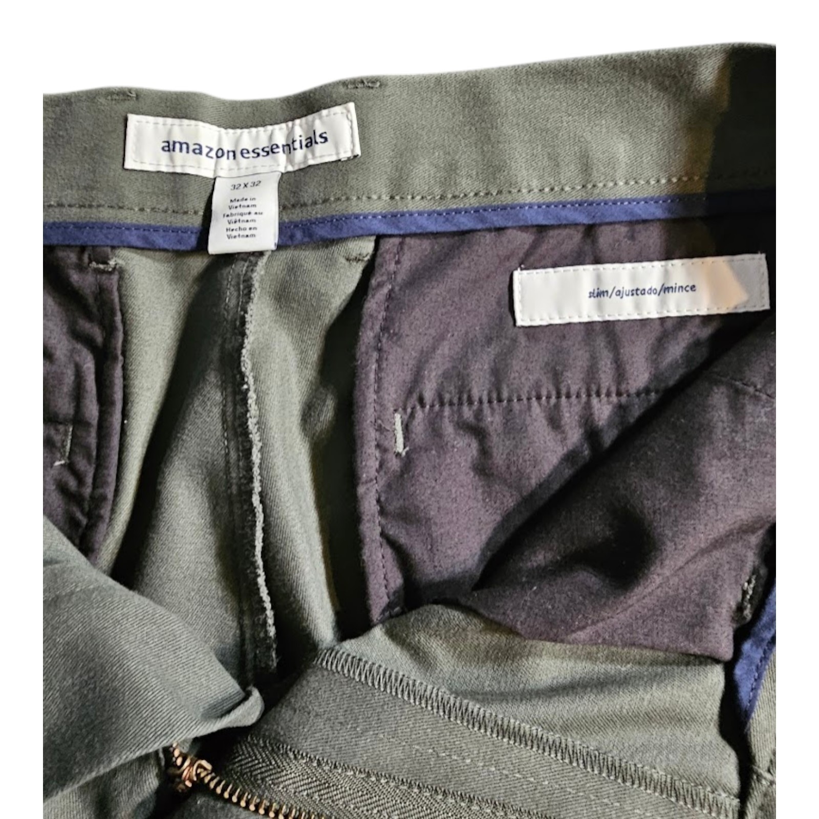 Amazon Essentials Mens Slim Fit Chino Pants Olive Green 32×32 Business Casual
