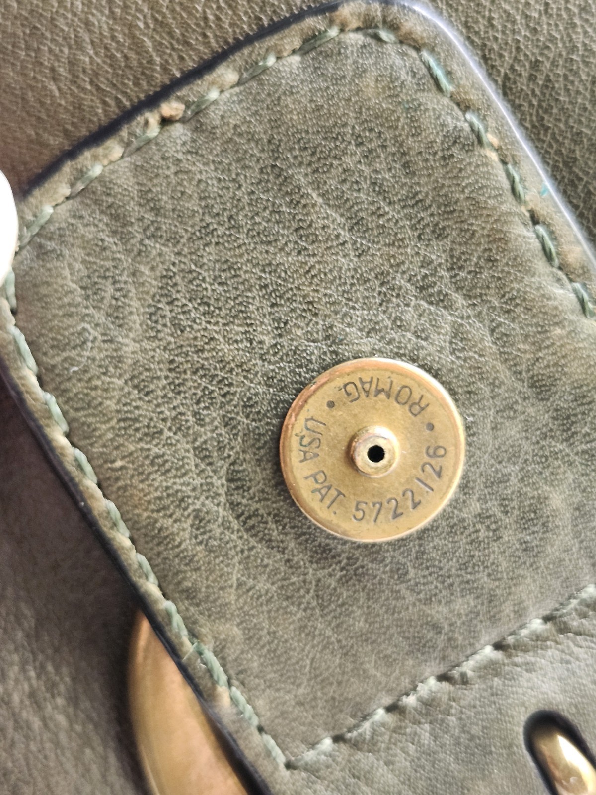 Y2K Coach Bleecker Tattersall Large Flap Shoulder Bag Green F0769-11419 Vintage
