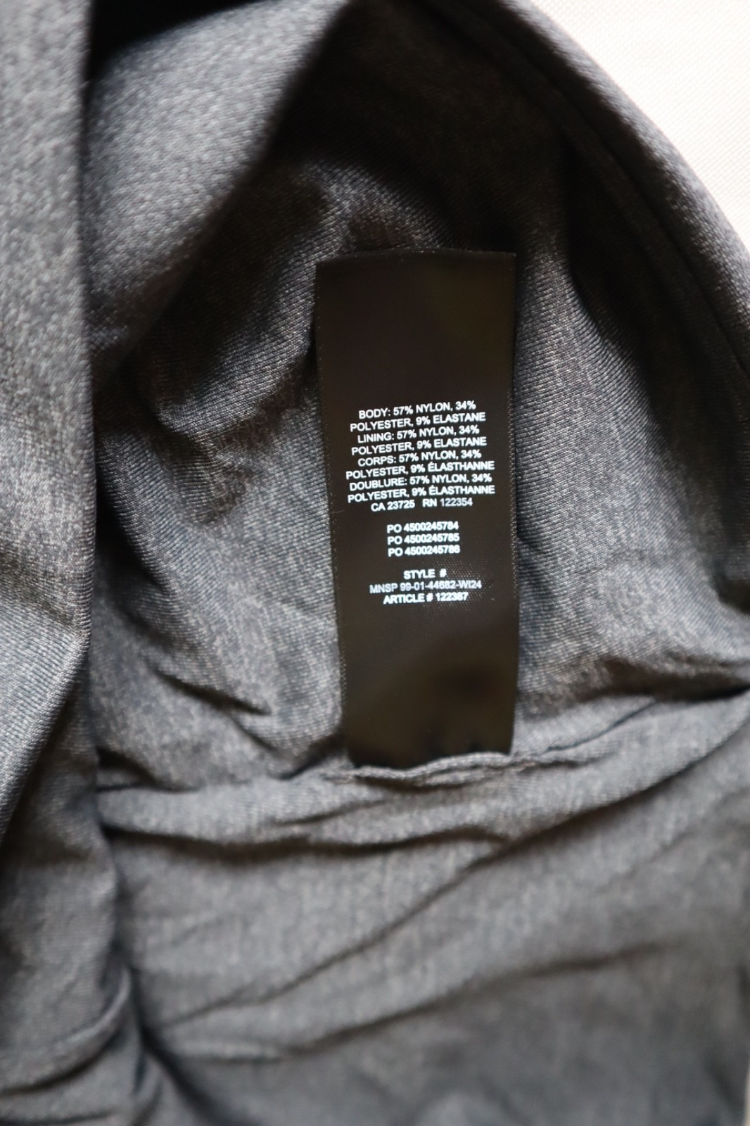 Aritzia Women`s $58 Contour Flourish Top in Heather Charcoal size 2XS