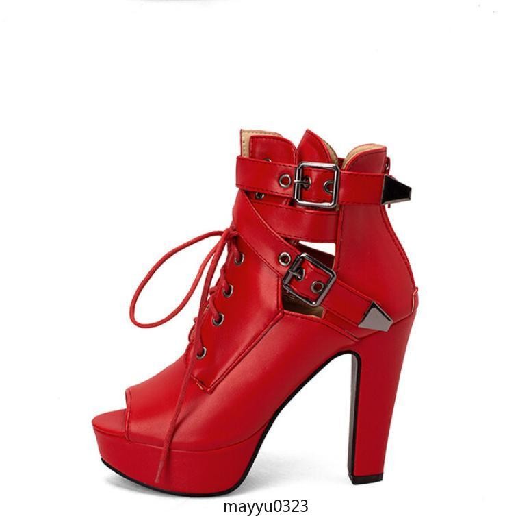 Women’s Platform Peep Toe Sandals Boots Roman High Heel Summer Shoes 48/49/50