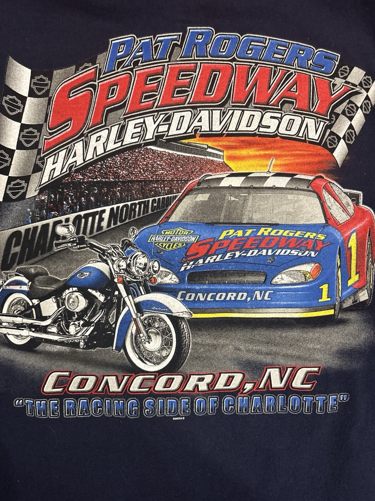 Harley-Davidson Speedway Concord NC Racing Vintage Graphic T-Shirt Men’s Size XL