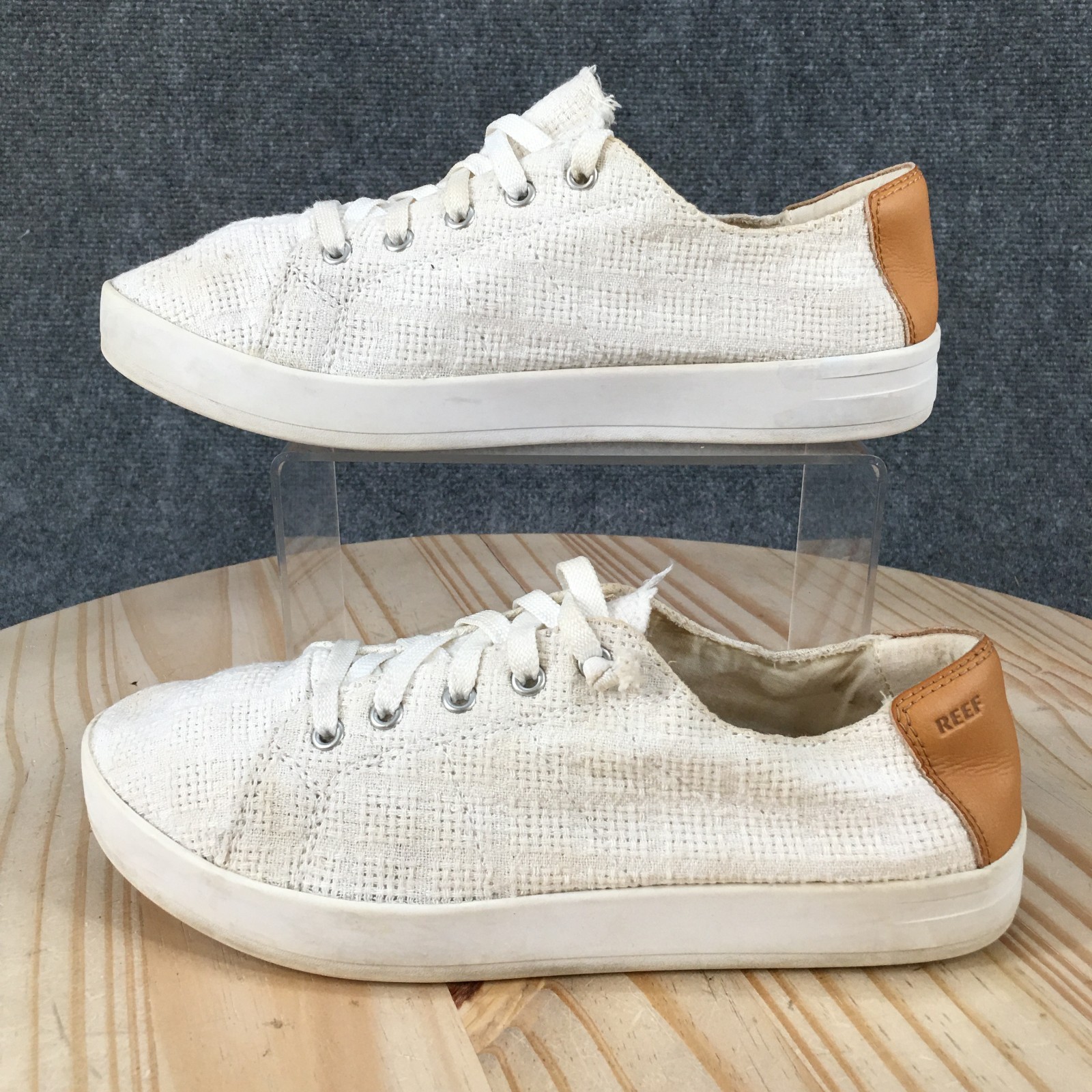 Reef Cushion Sunset Shoes Womens 8 M Sneakers Lace Up CI4138 Fabric White