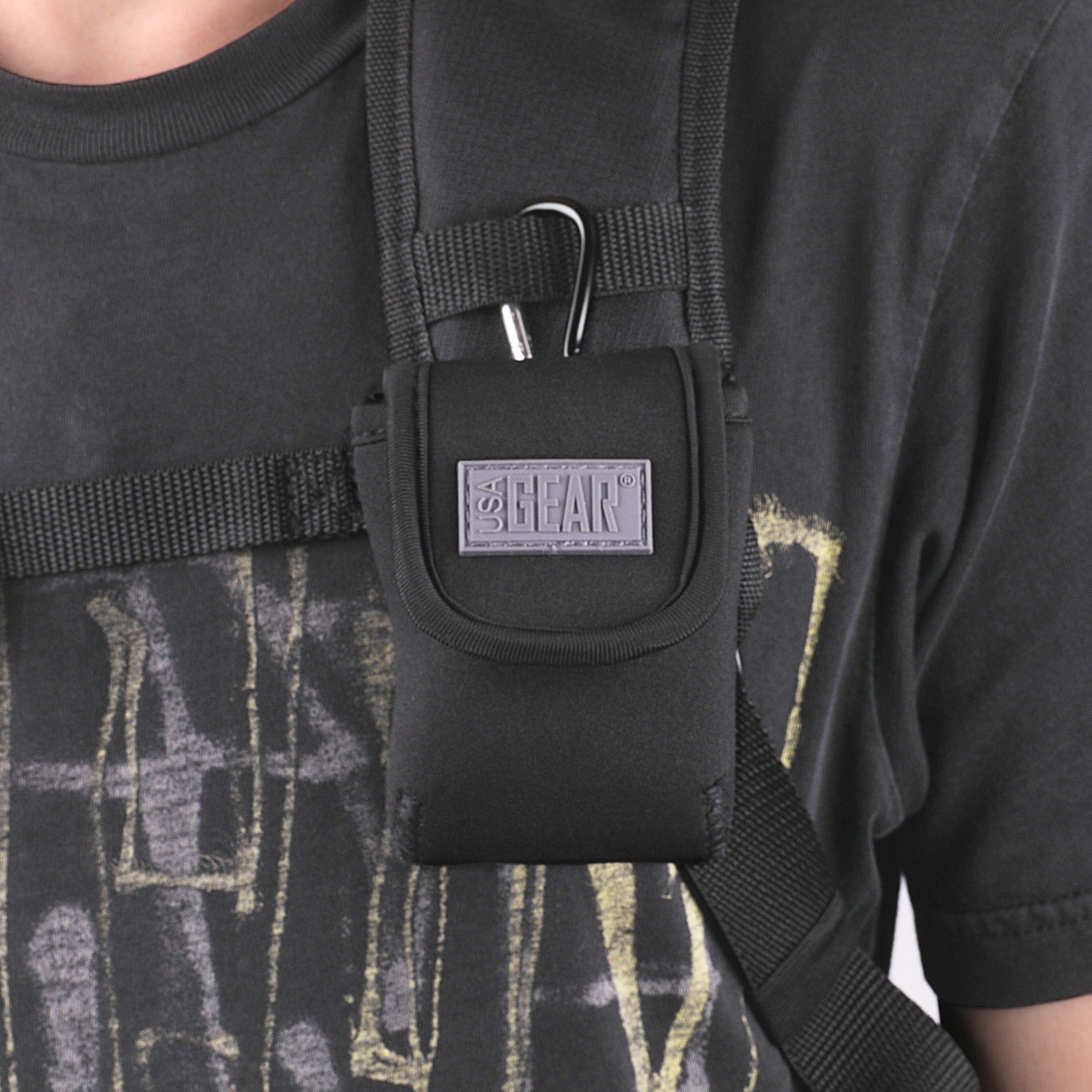 USA Gear Neoprene Coin Pouch and Wallet Pouch with Belt Loop and Carabiner Clip