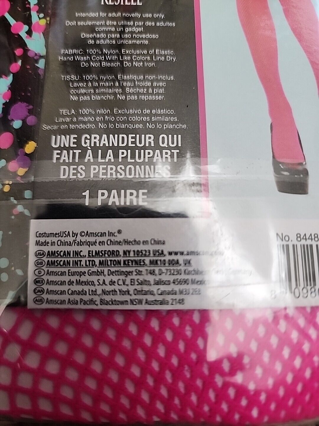 Electric Party Hot Pink Fishnet Thigh Highs Adult One Size Fit Most