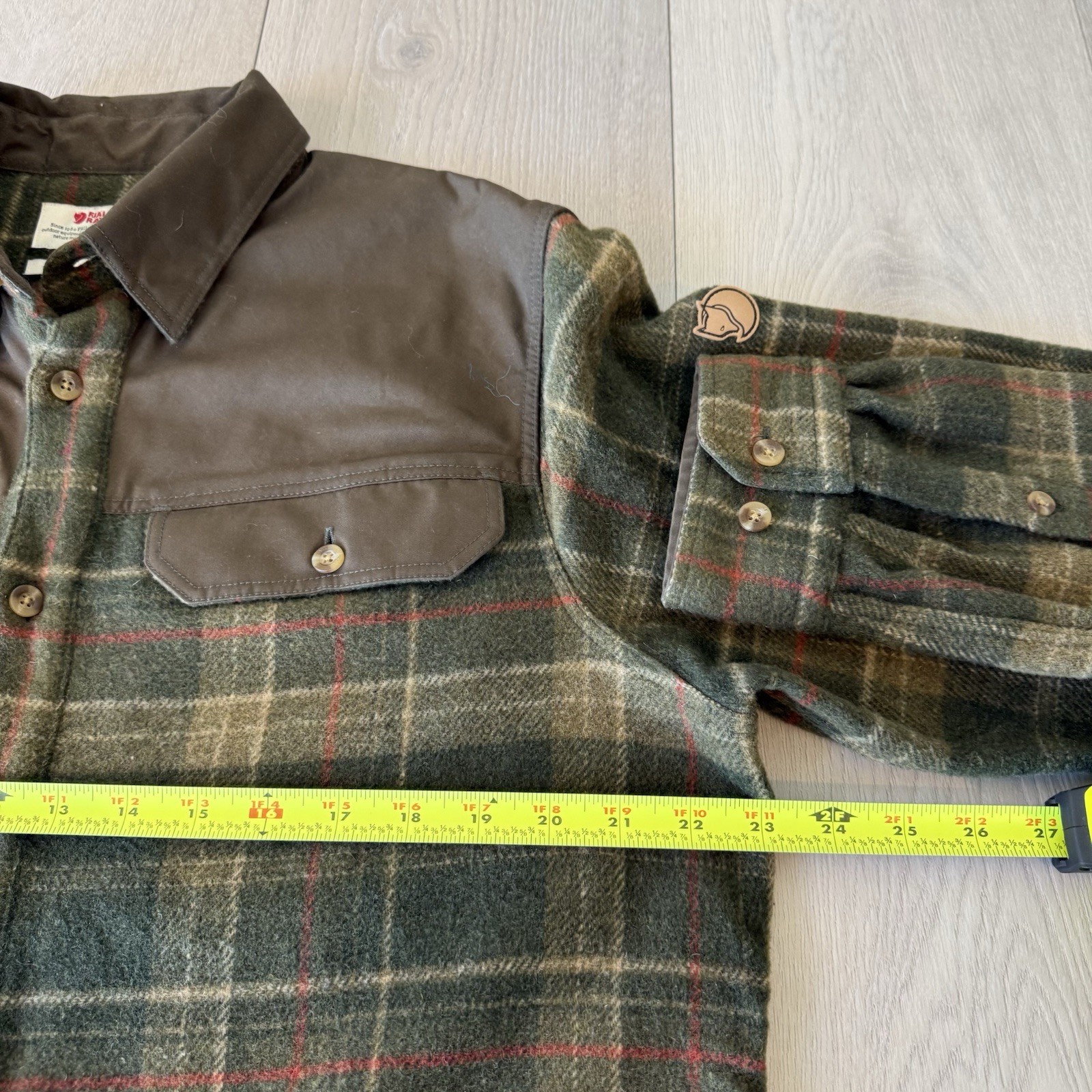 Fjallraven Granit Shirt Mens L Large Comfort Fit Wool Blend Flannel Hunting