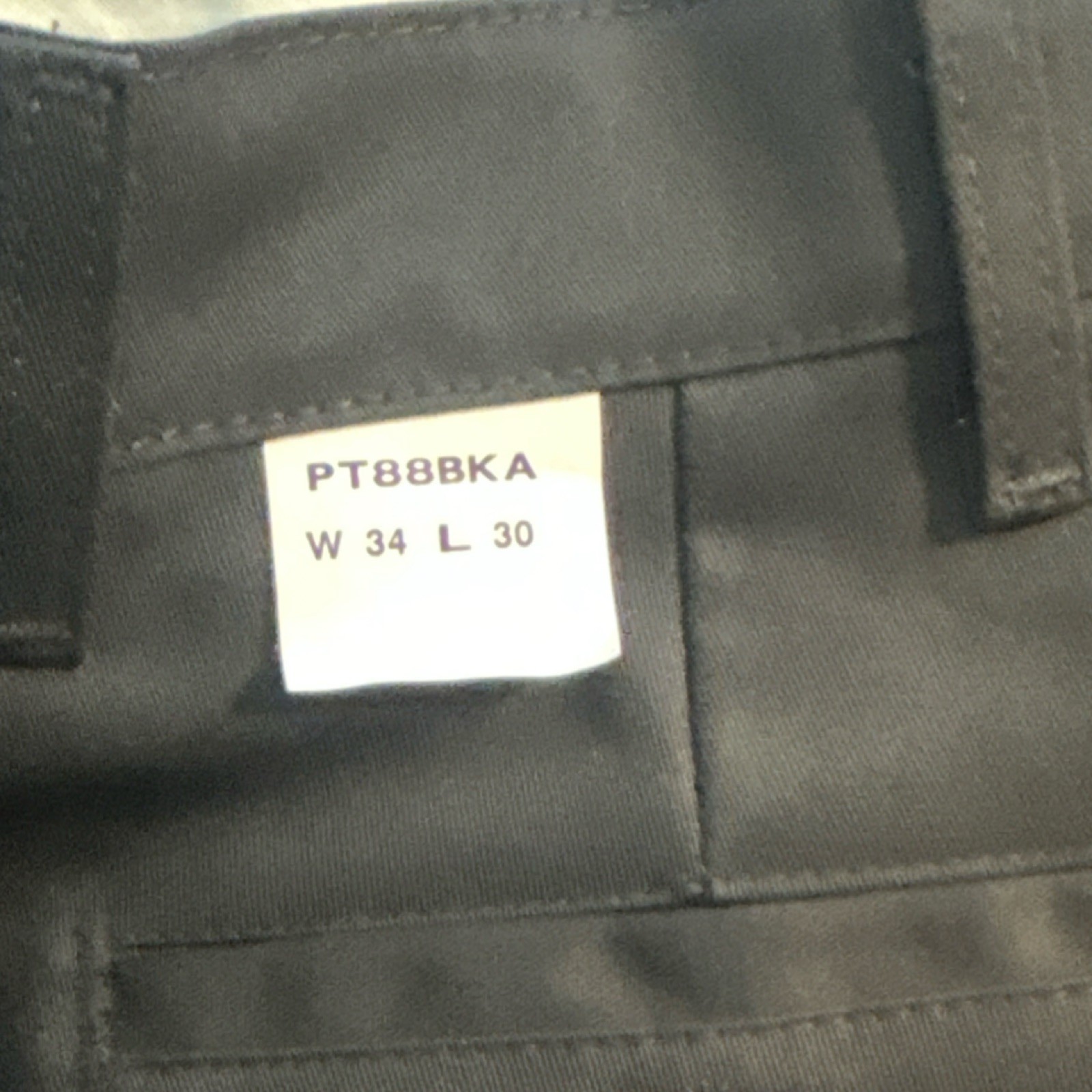 Red Kap PT88BKA Work Pants Black Size 34/30 65% Polyester 35% Cotton