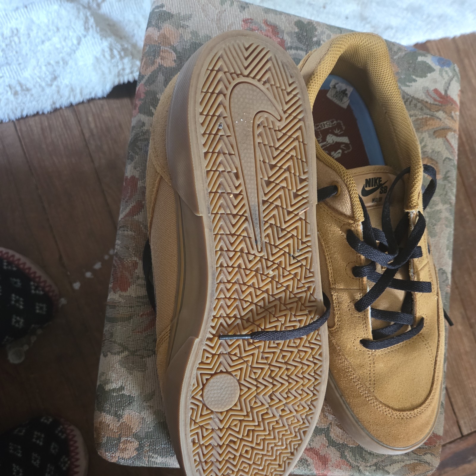 Nike SB Malor TE Wheat Black Men’s Skate Sneakers Suede HF3066-701