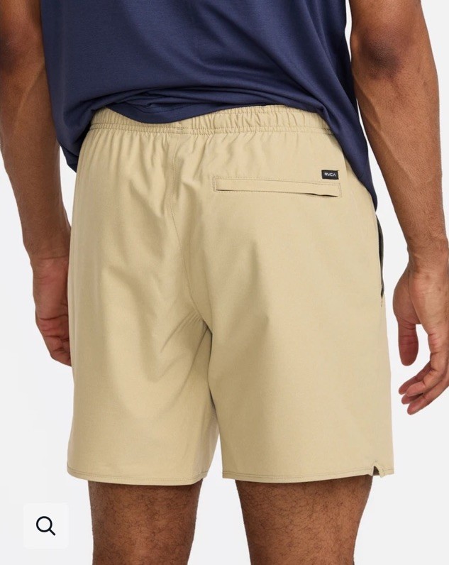 $60 RVCA Men’s Yogger Stretch 17 Shorts 8″ – Khaki Beige – XLarge -New Tag