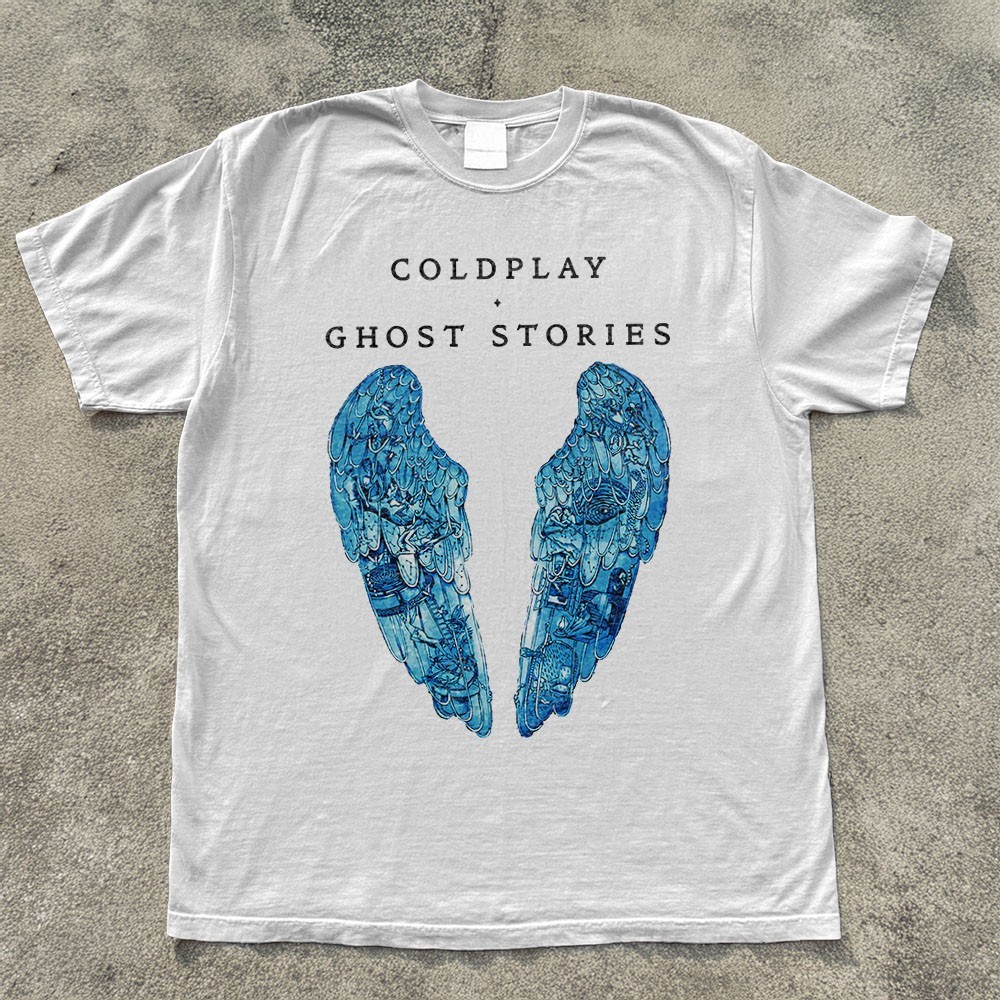 Coldplay Ghost Stories Album Unisex White Cotton T-shirt S-5XL