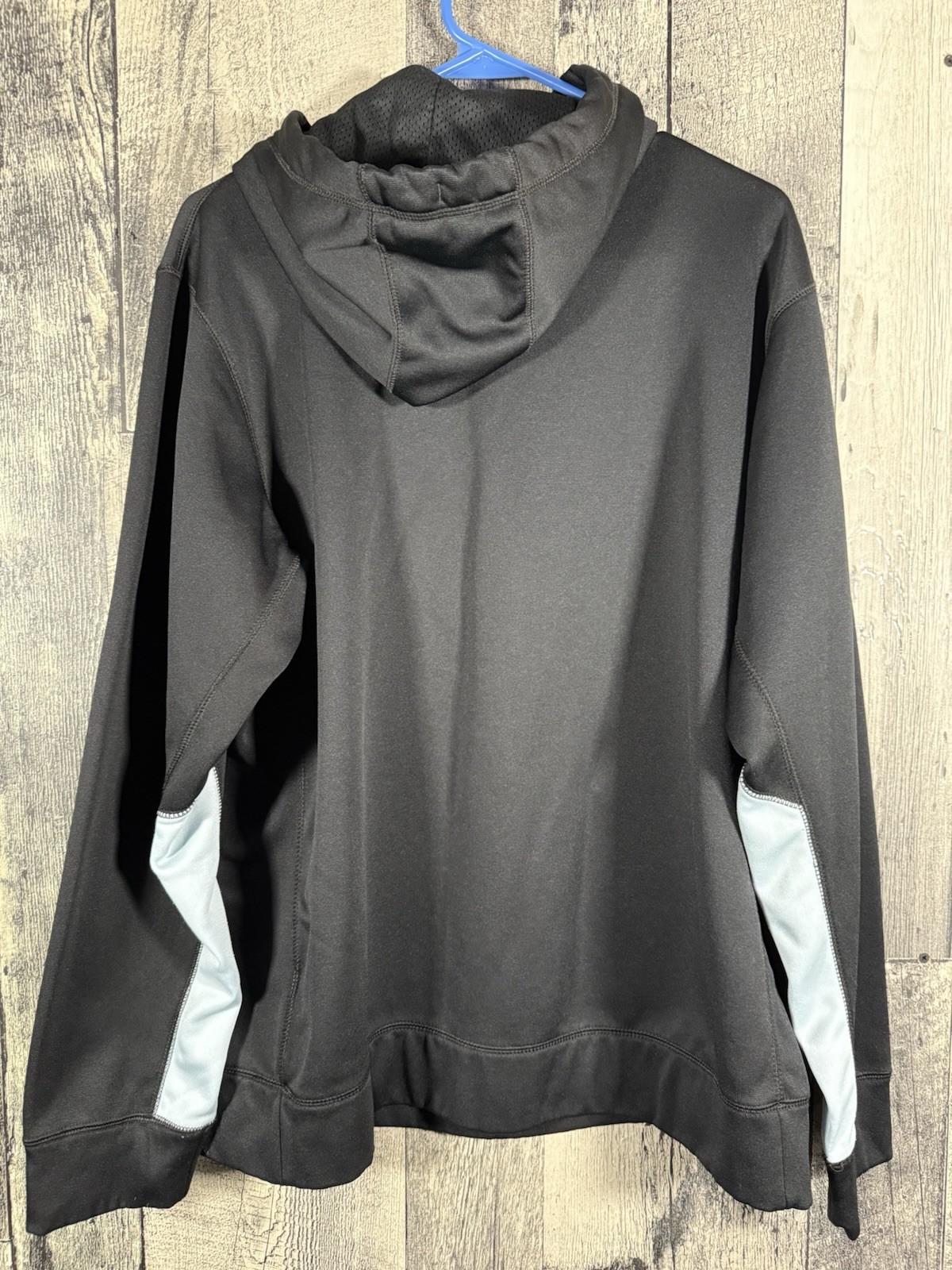 Mens Nike Therma Fit Black Light Blue Hoodie Sweatshirt Size Large