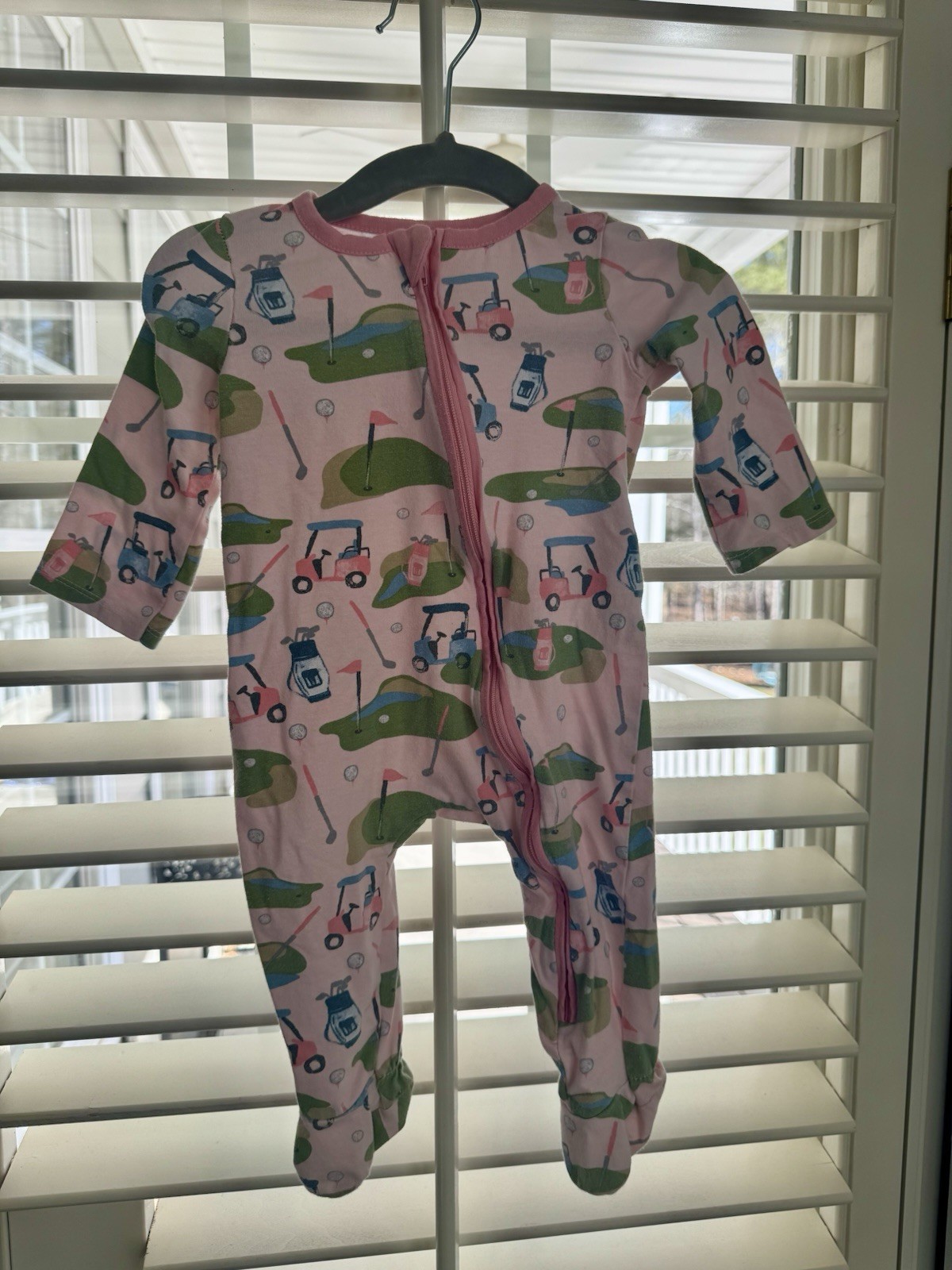 Mud Pie Girls Golf Footed Sleeper Pink Green Any Season