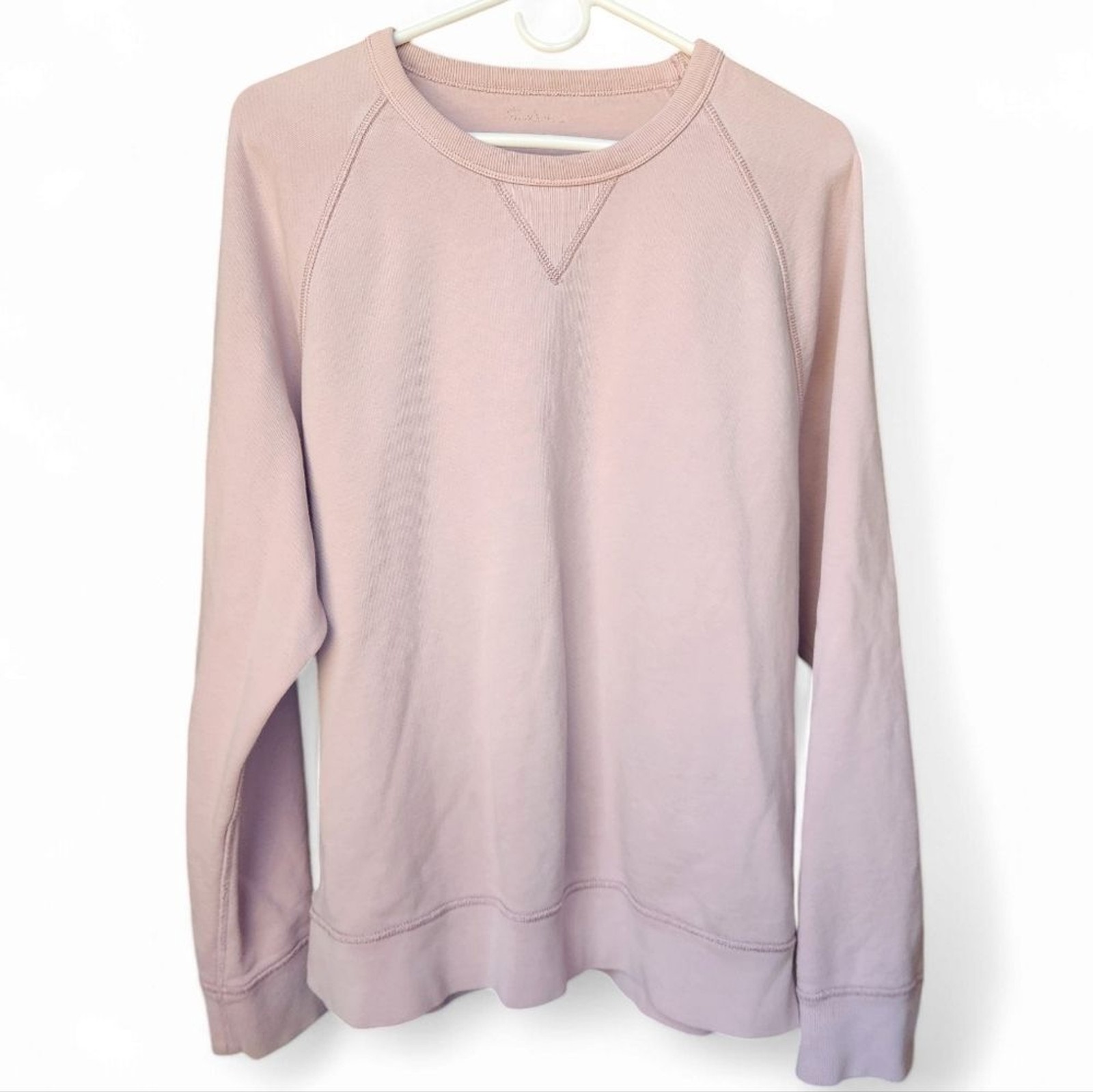 Madewell crewneck pullover sweatshirt XL light pink cozy warm fall basic