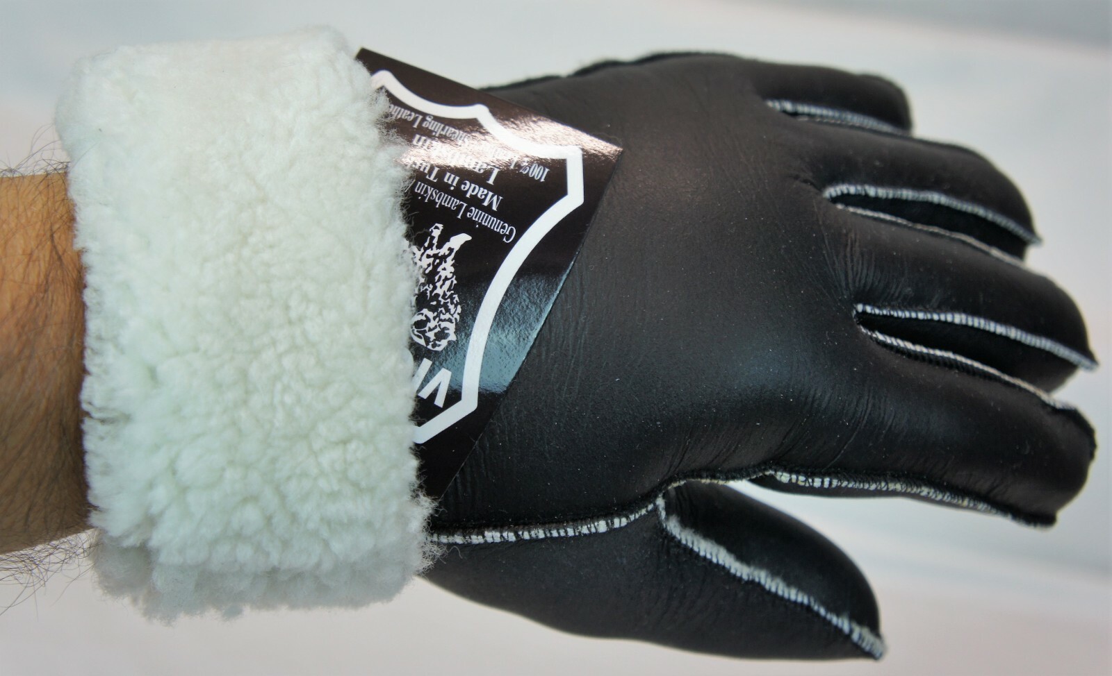 4 COLORS REAL GENUINE SHEEPSKIN SHEARLING LEATHER GLOVES UNISEX Fur Winter S-2XL
