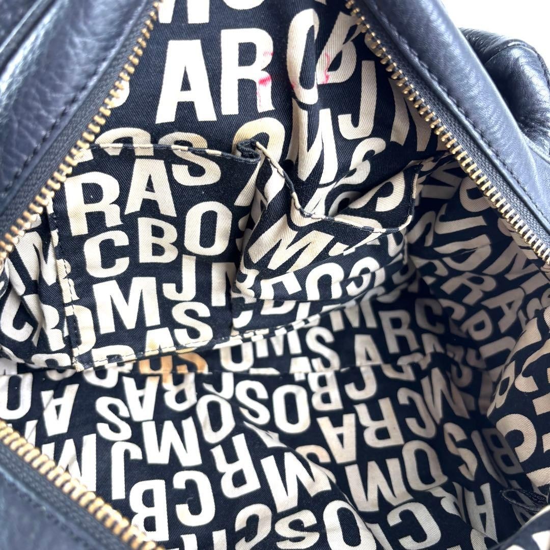 Marc by Marc Jacobs Classic Q Black Leather 2 Way Shoulder Bag Y2K Auth e76