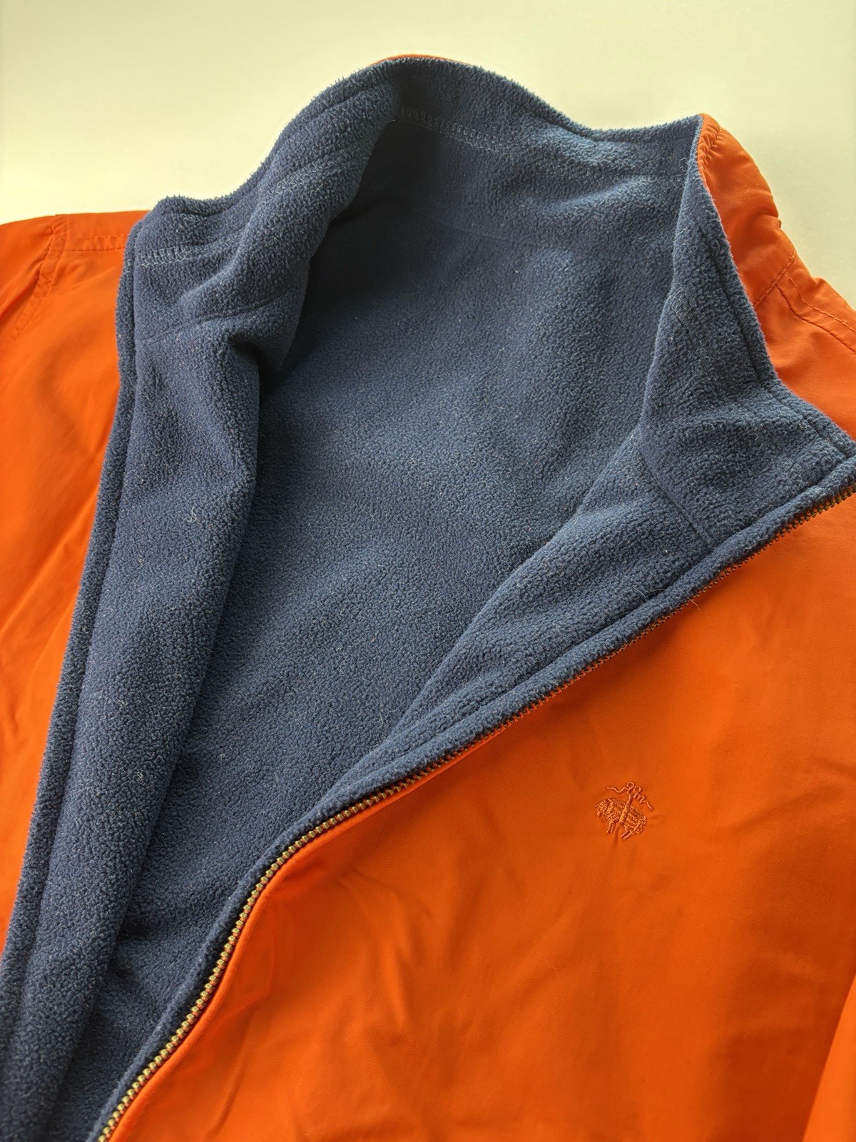 Brooks Brother Jacket Reversible Orange Navy Medium