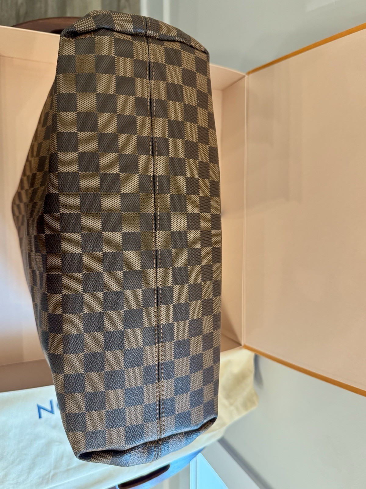 Louis Vuitton Graceful MM Damier Brown Shoulder Bag w/ Box Dust Bag Tag
