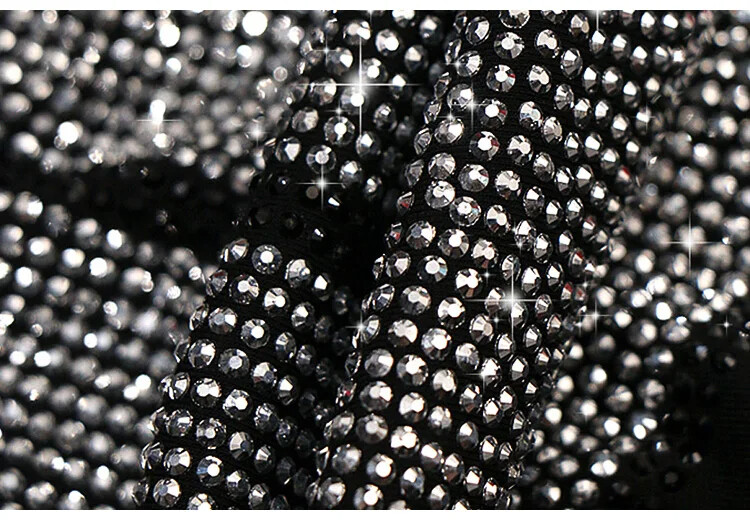 Fashion Trend Ball Cap Rhinestones Long Sleeve Luxury Men V-Neck T-Shirt
