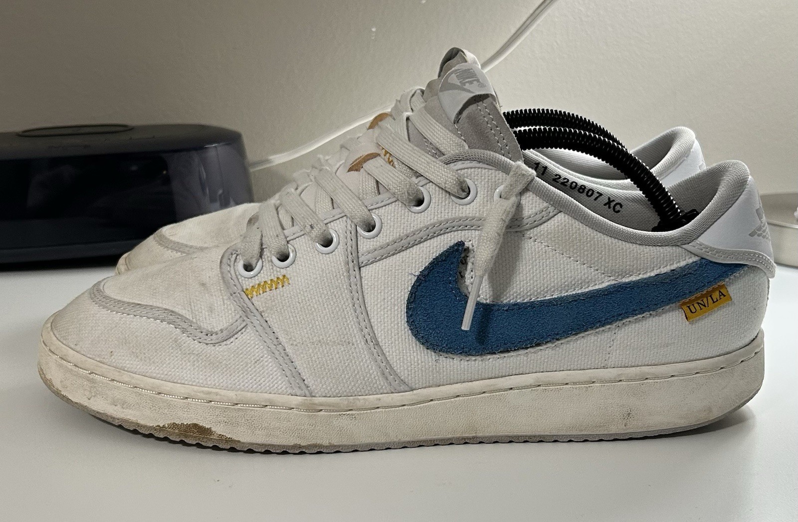 Jordan Air Jordan 1 KO Low x Union LA White/Blue/Neutral Grey DO8912-101, OG box