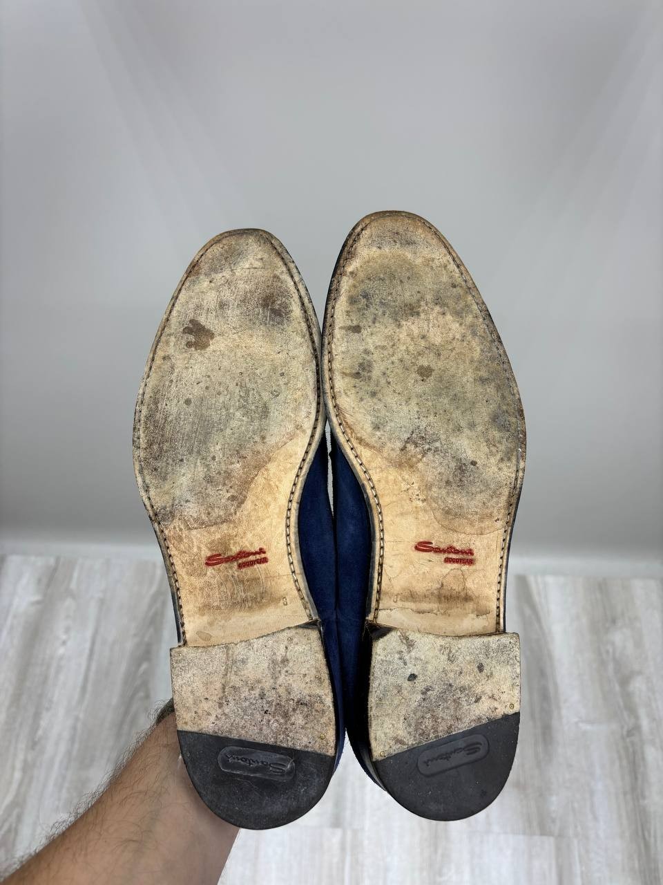 Mens shoes Santoni Size 8 Color Blue Duties Paid (USA)