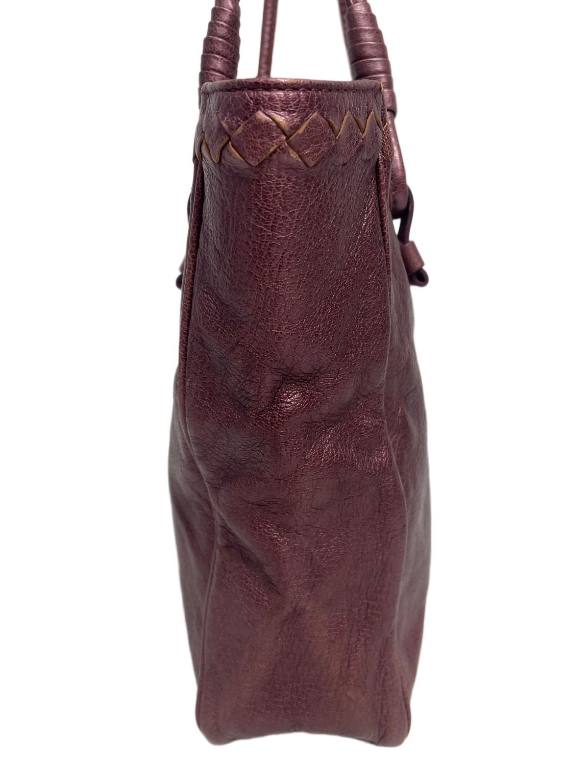 Bottega Veneta 2000’s Tote Bag Burgundy Leather Used