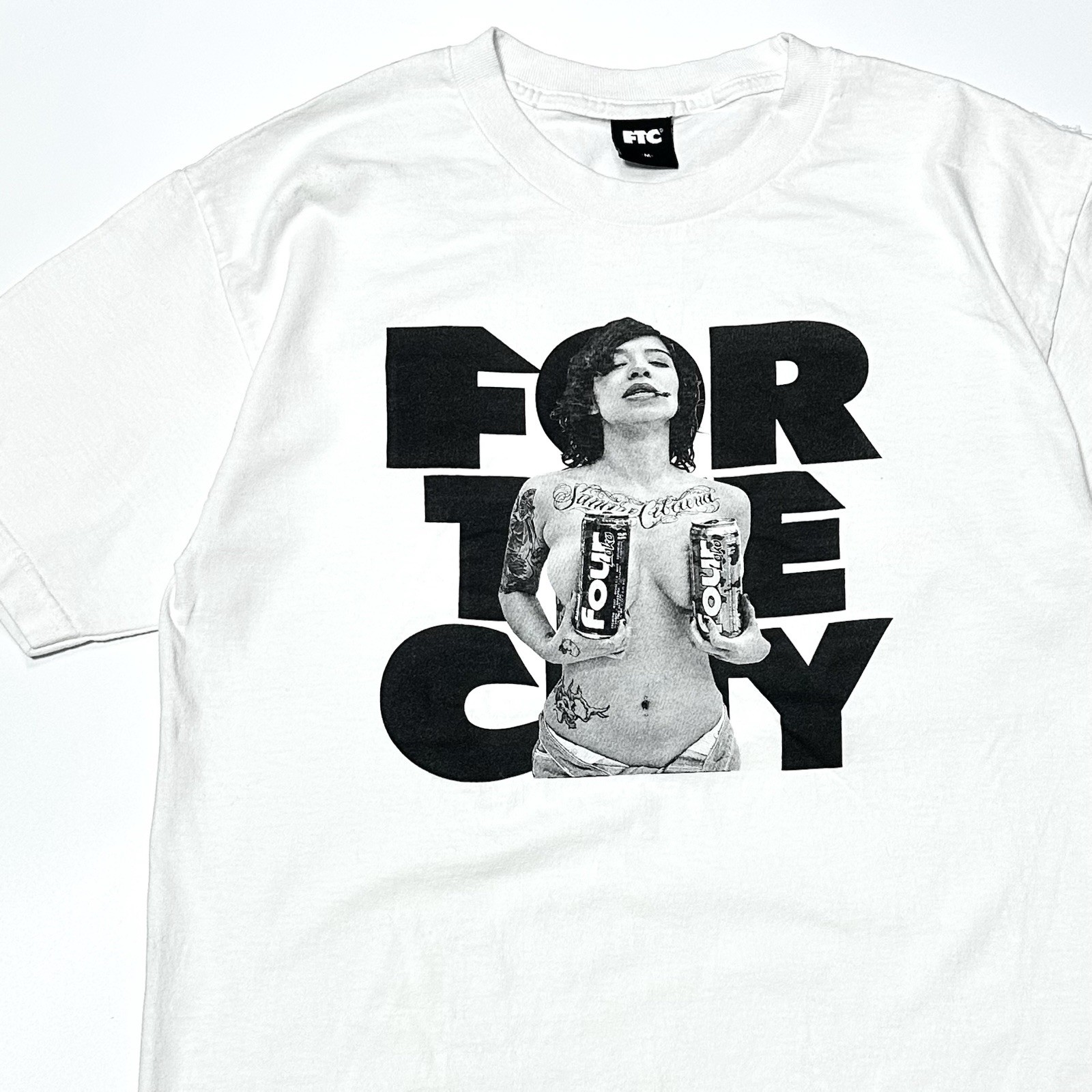 【00s】【USA Made】【FTC】【Ian Raid】Print T-Shirt street skate vintage white rare