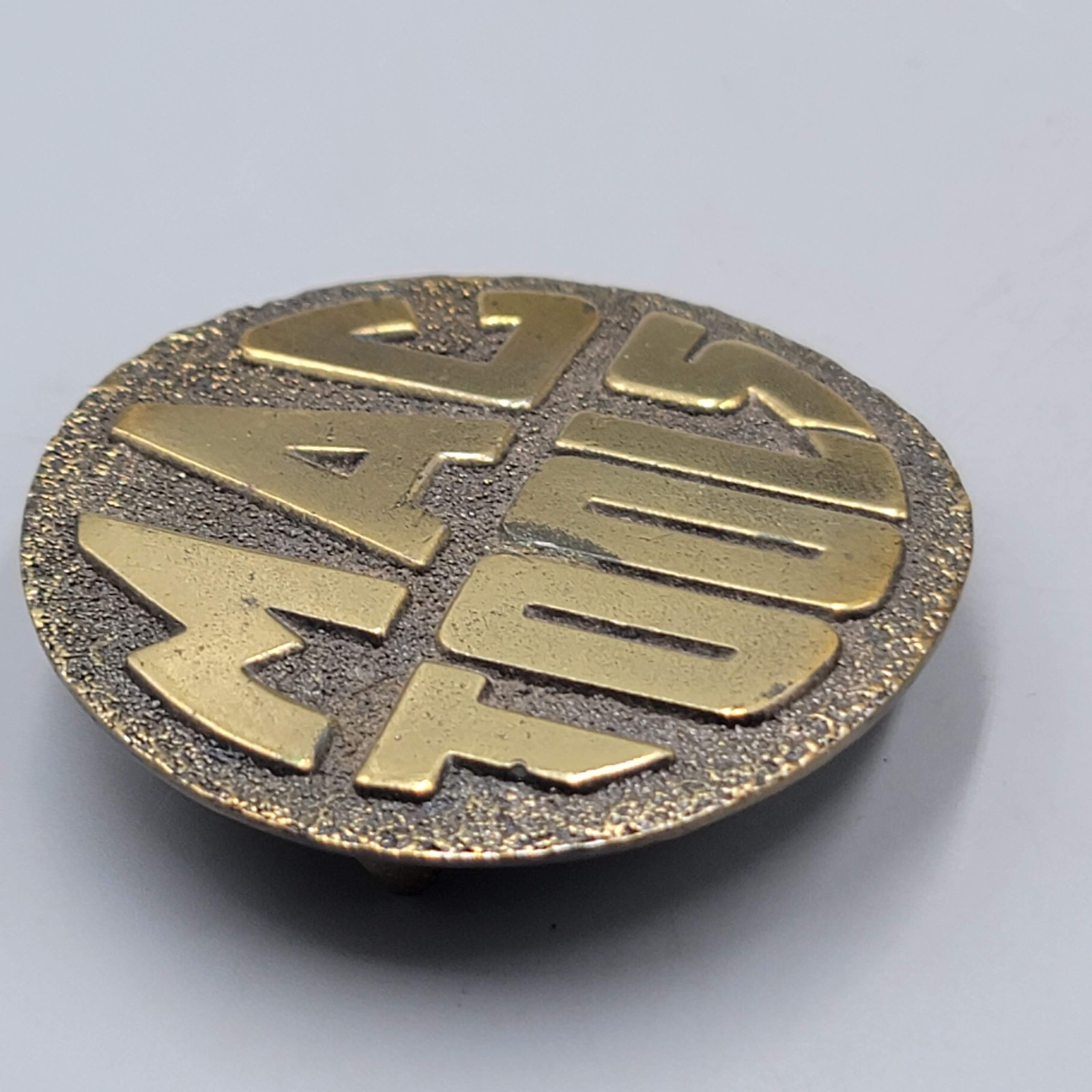 Vintage MAC Tools Belt Buckle Limited Edition Exclusive Round Brass 2.25 in