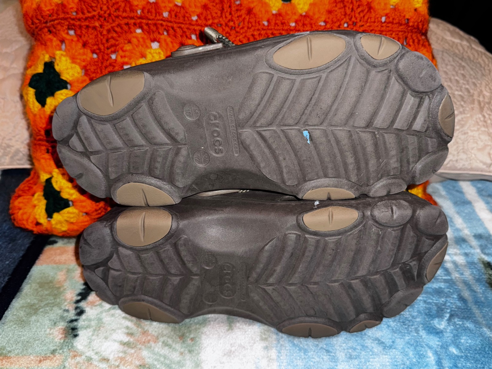 Crocs Offroad Sport Clogs Iconic Comfort Adjustable Strap Brown Size M 10 / L 12