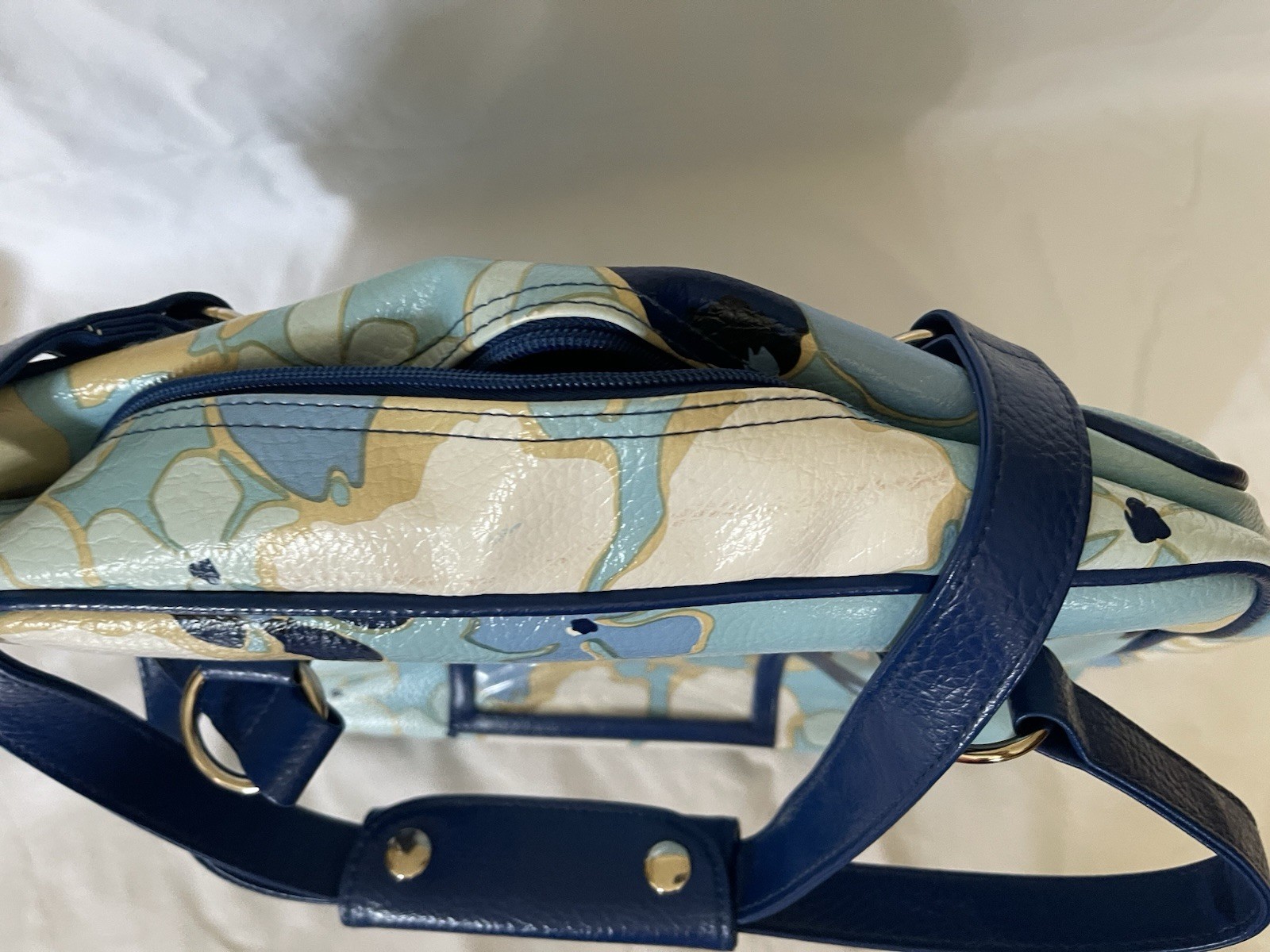 Vintage Roxy Weekender Bag Carry-On Luggage Purse Vinyl See Pics and Description